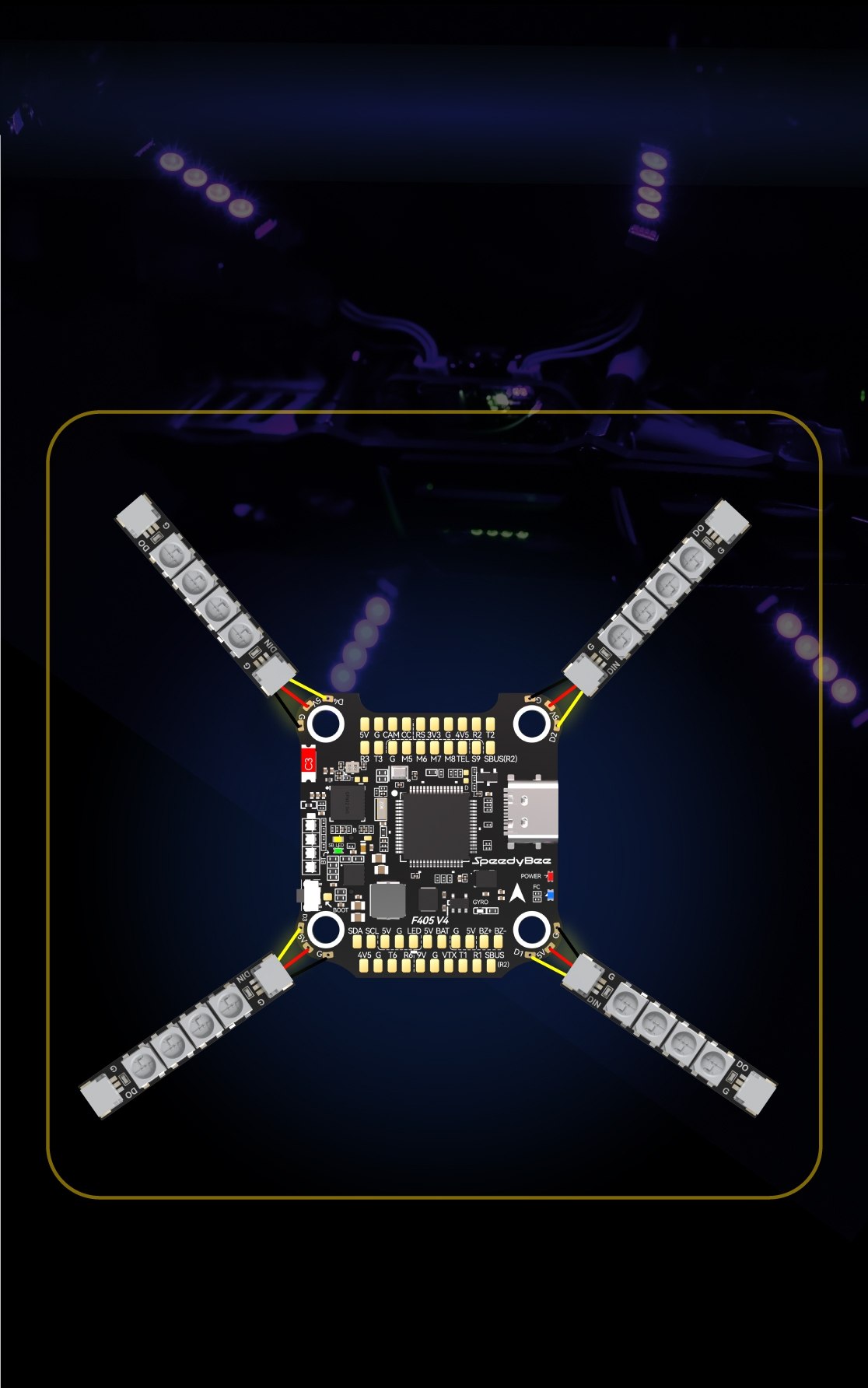 SpeedyBee F405 V4 BLS 60A 30×30 Flight Controller & 4-in-1 ESC Stack